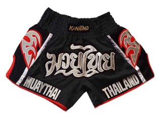 KANONG 復古泰國拳擊短褲 : KNSRTO-207-黑色