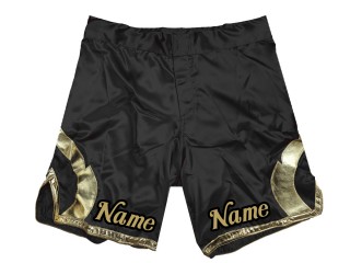 個人化 MMA 短褲新增名稱或標誌：黑色