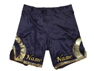 個人化 MMA 短褲新增名稱或標誌：海軍藍