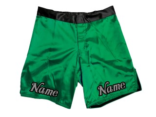 客製化設計 MMA 短褲新增名稱或標誌：綠色