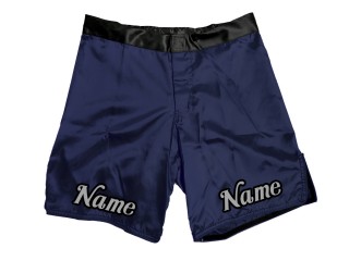帶有名稱或標誌的客製化 MMA 短褲：海軍藍