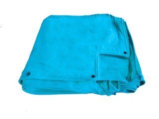 定制泰拳戒指天藍色上層帆布，適用於尺寸為 4x4 米的拳擊台。