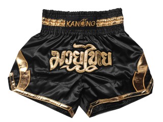 KANONG 泰拳褲 : KNS-144-Black-Gold