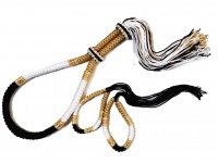 泰拳頭戴吉祥環及吉祥手臂彩繩套裝 : 泰國風情-白色-黑色-金色