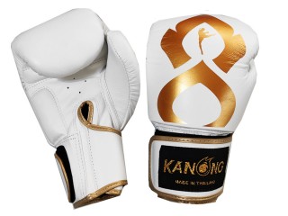 Kanong 真皮拳擊手套 : 白色/金色