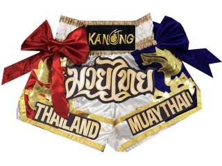 KANONG 兒童拳擊短褲 : KNS-128-白色-K.