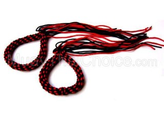 泰拳吉祥手臂彩繩 臂帶 : 黑色-紅色