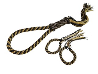 泰拳頭戴吉祥環及吉祥手臂彩繩套裝 : 黑色/金色
