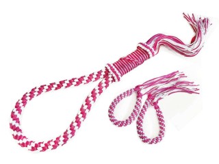 泰拳頭戴吉祥環及吉祥手臂彩繩套裝 : 粉色/白色