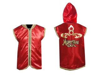 KANONG 定制泰拳連帽夾克 : 紅色 泰式設計
