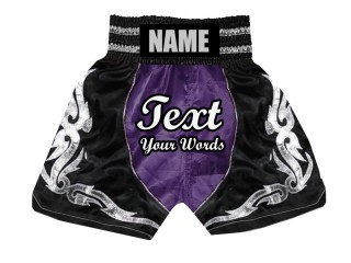 Kanong 定制拳擊短褲 : KNBSH-024-紫色-黑色