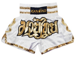KANONG 兒童拳擊短褲 : KNS-121-白色-K