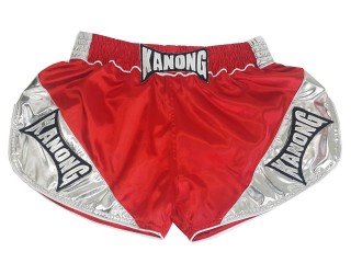 KANONG 泰拳 短褲婦女 : KNSRTO-201-紅色-銀色