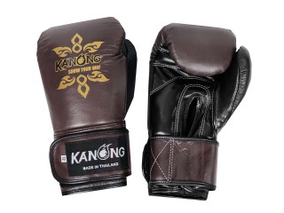 Kanong 真皮拳擊手套 : 棕色/黑色