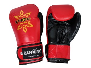 Kanong 真皮拳擊手套 : 紅色/黑色