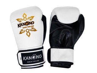 Kanong 真皮拳擊手套 : 白色/黑色