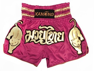 KANONG 泰拳短褲 : KNS-135-深粉紅色