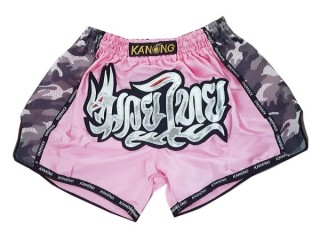 KANONG 復古泰國拳擊短褲 : KNSRTO-231-粉色