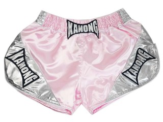 KANONG RETRO 泰拳 短褲婦女 : KNSRTO-201-粉色-銀色